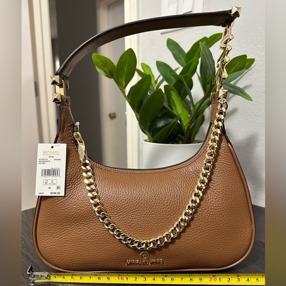 Michael Kors Piper Small Pebbled Leather Shoulder Bag - Picture 7 of 12